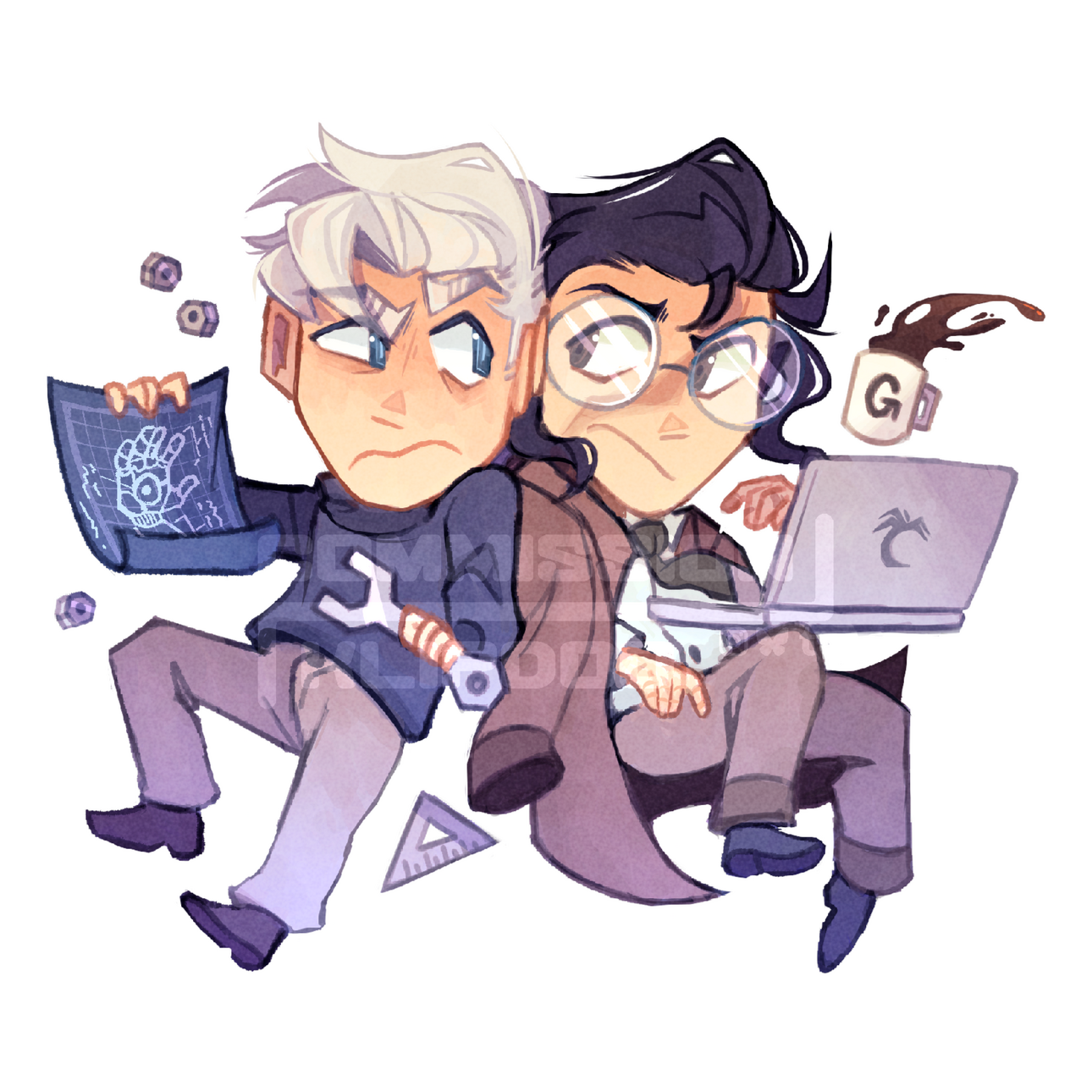 TWO CHARACTERS ($75)